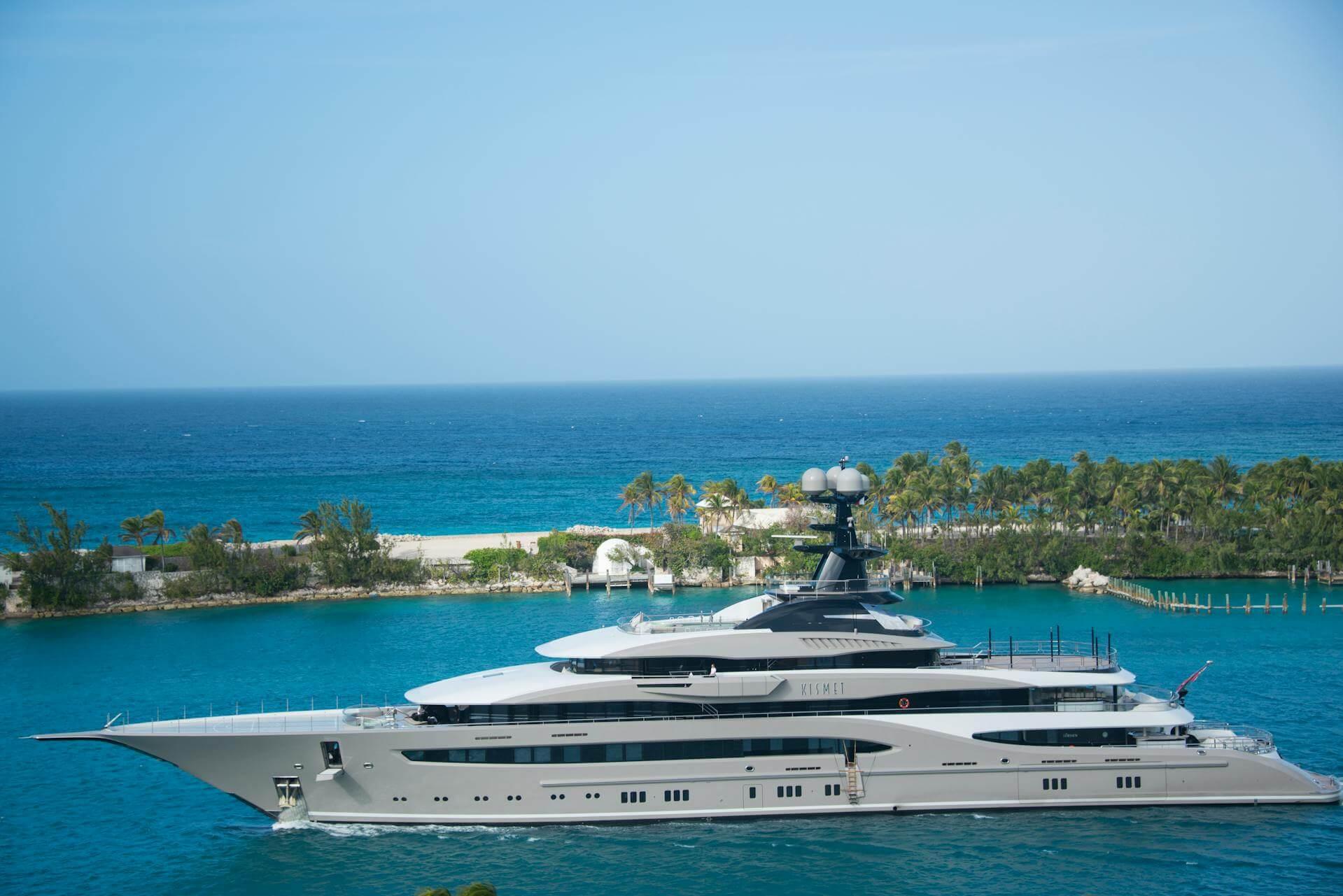Luxury yacht on the water